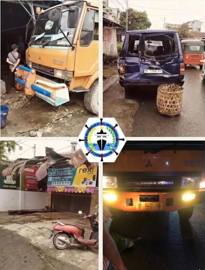 
					Truk Kontainer Tak Kuat Menanjak di Jembatan Paya Pasir, Hantam Rumah dan Kendaraan Warga: Bukti Kelalaian Pelindo dan Lemahnya Pengawasan Aparat